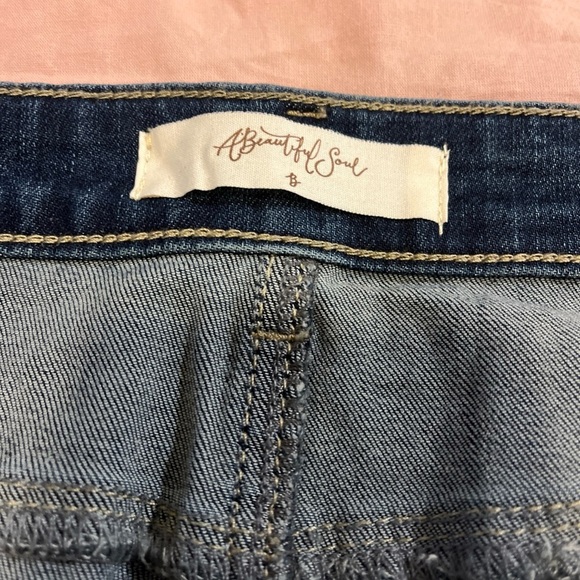 A Beautiful Soul Short Denim Boho Stonewashed Costal Cowgirl Skirt Sz 18/20 NWT - Picture 6 of 11